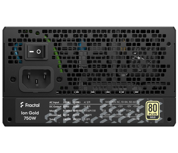 FRACTAL DESIGN Ion Gold 750W 80+ PLUS GOLD Full modular czarny FD-P-IA2G-750 - 642796 - zdjęcie 6